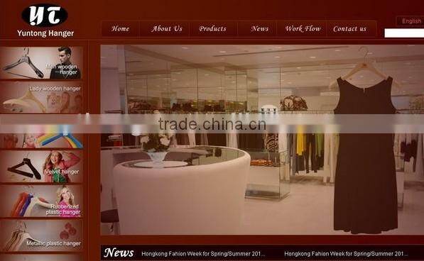 FP-868 Good quality plastic cloth hanger for men suit