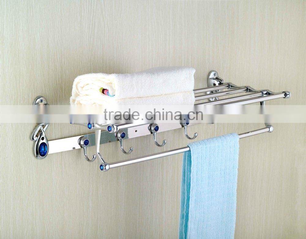 WESDA Stainless steel folding towel rack,folding bathroom rack 166B