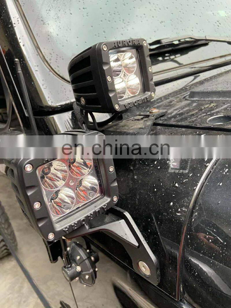 Lamp Holder For Jeep Wrangler JL 18+ Auto Accessories Aluminum A Pillar Light Bracket