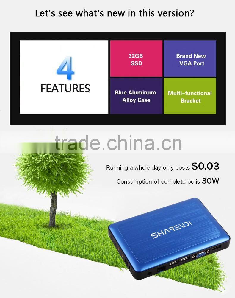 Stock Intel USB stick 4 core PC RAM 2G/SSD 32G/WIFI/Bluetooth