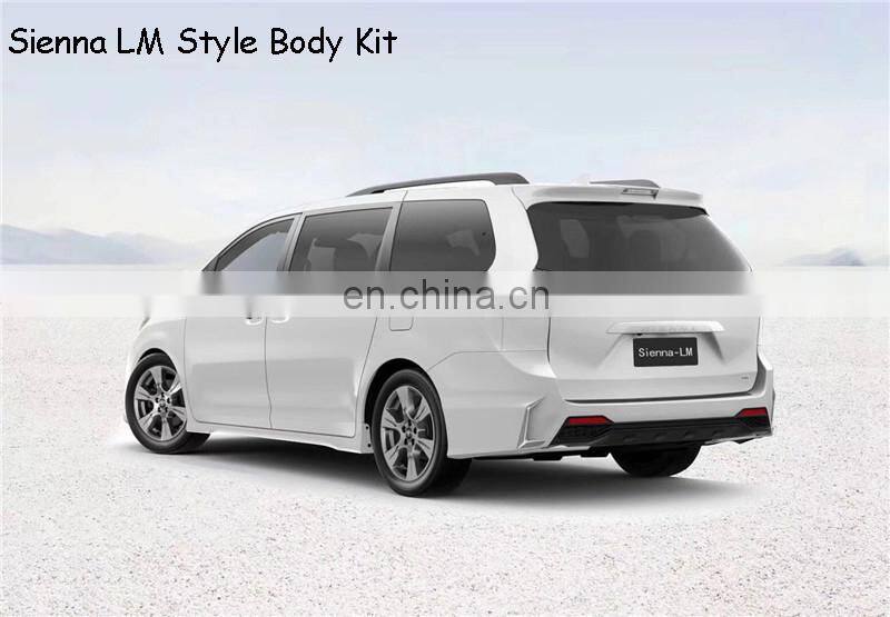 Runde LM Style ABS Material Bodykit With Front Rear Bumper Hood Suitable For 2011-2020 Toyota Sienna Body Kit