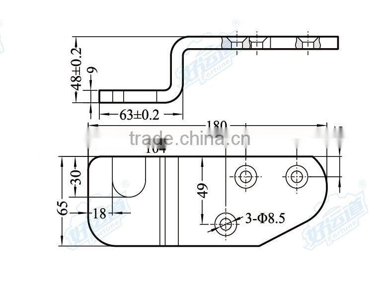 08127 Trailer Wing Body Trailer Cylinder Bracket
