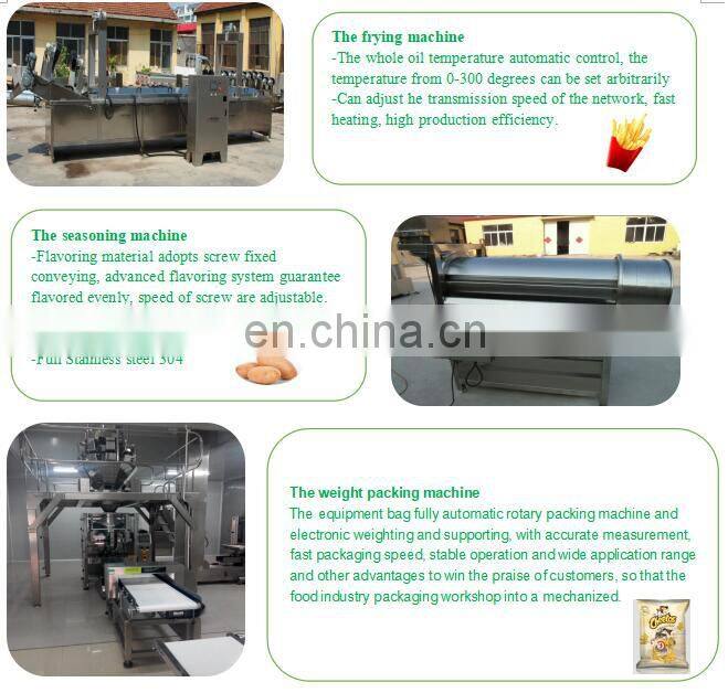 Fully Automatic Potato Chips Making Machinery Plantain Frites Surgeler Processing Plant Frozen French Fries