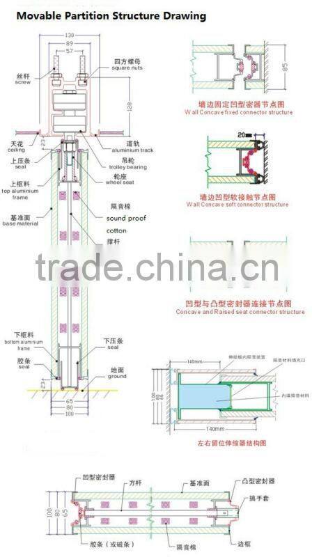 Wooden movable partition manufactory in guangzhou