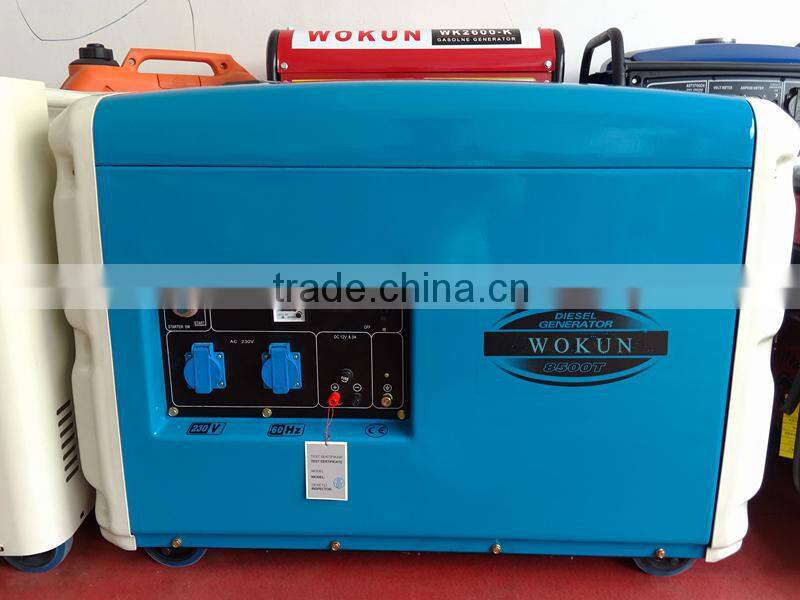 Good Price Electric Diesel Generator 5/5.5kw Air Cooled Small Silent Diesel Generator