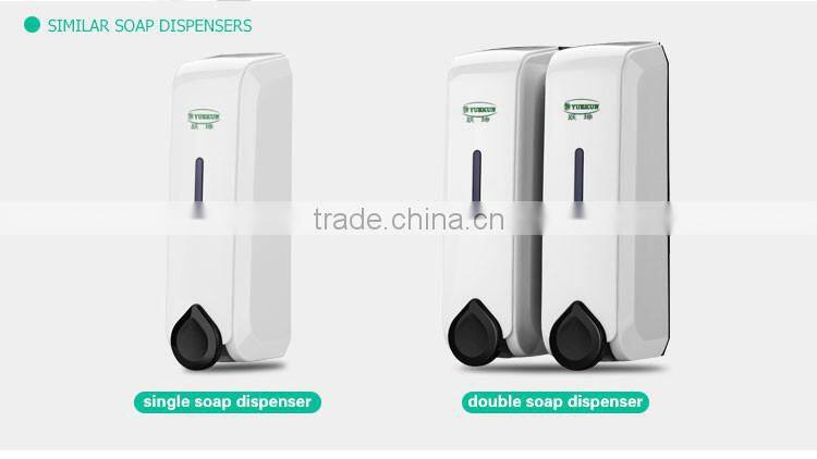 Yuekun Manufacturer hot sale capacity 1000ml wall mount hotel manual shampoo shower dispenser top quality plastic soap dispenser