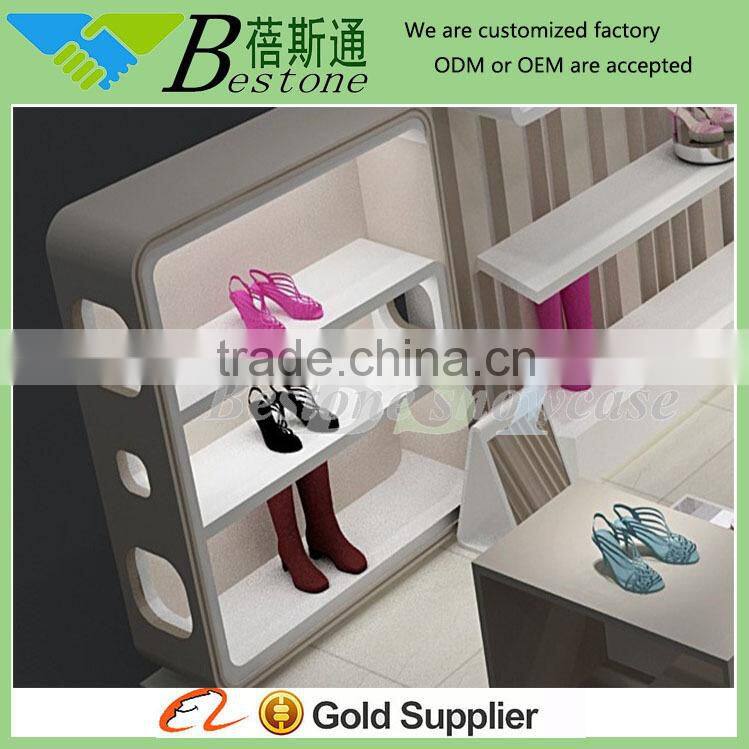 Wall mount shoe display shelf shoe shop decoration furniture