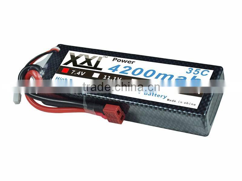 High Power 4200mAh 7.4V 35C Lithium Polymer Battery