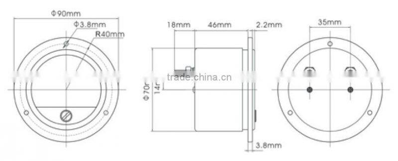 Round type Analog Panel Ammeter