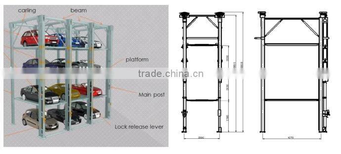 Smart puzzle automated parking system with low price
