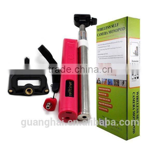 High quality colorful selfie stick bluetooth with zoom for Smart phone and camera
