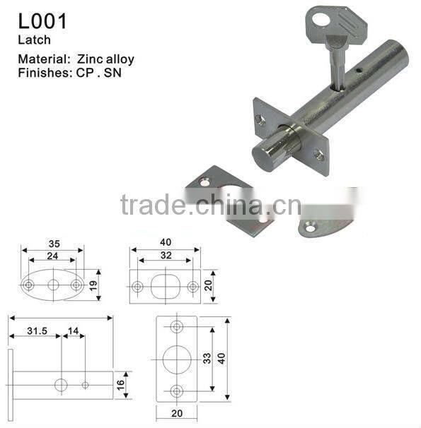 Security door bolt,window lock,rackbolt with key,security bolt
