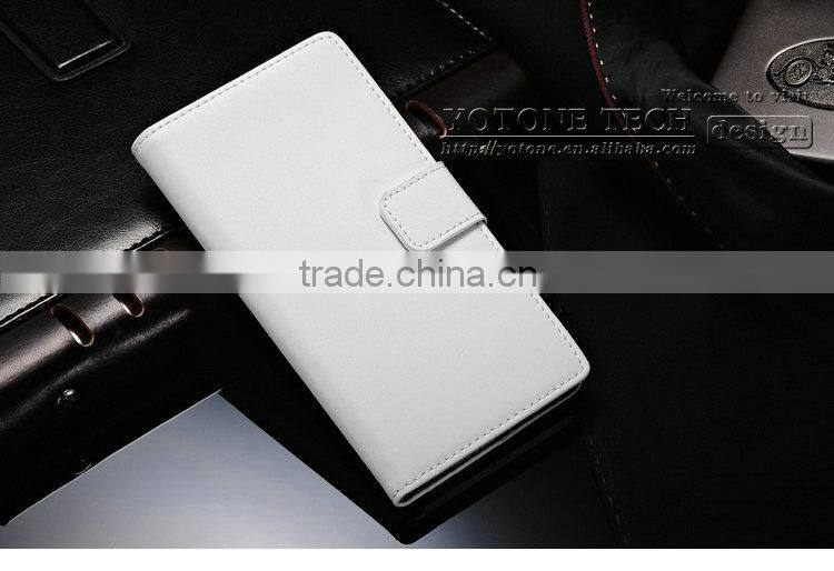 Quality pu leather wallet design cell phone case for Sony Z3