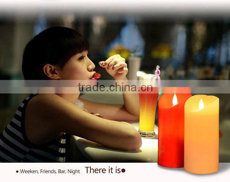 ABEI Lycas patented Ivory pillar flameless 3D moving flame led candle niganha
