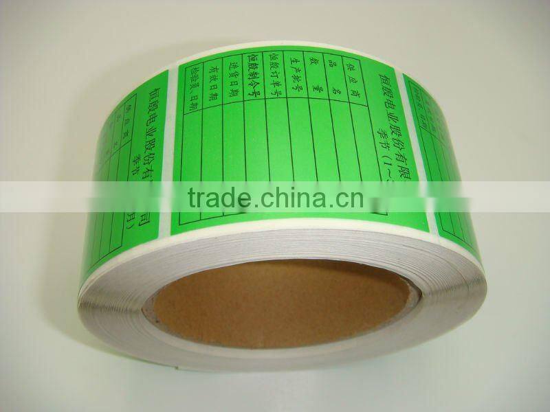 writable adhesive label