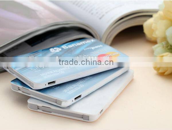 Alibaba hot selling power bank customized any logo printing colorful card style power banks