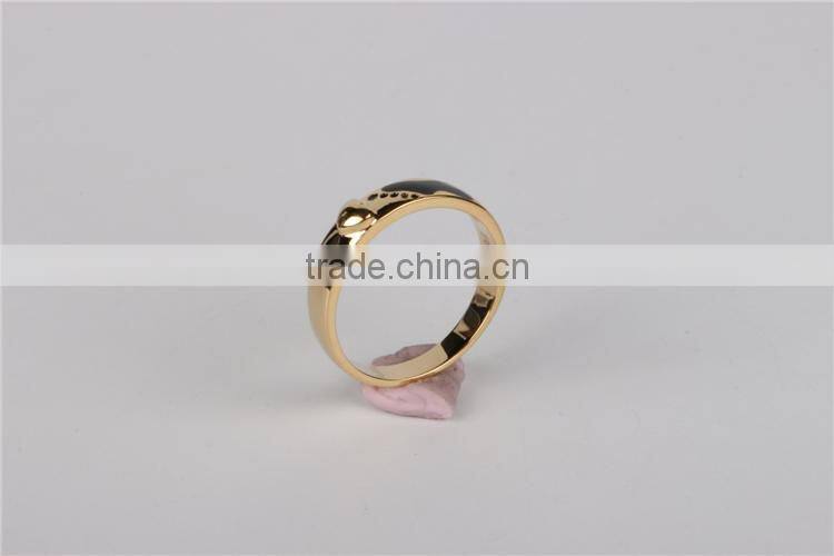 fashion jewelry gold plated enamel girl rings