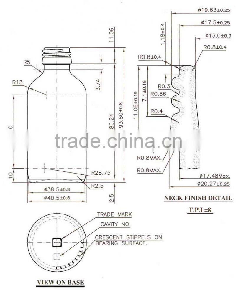 Frost 60ml medicine glass bottle Manufacturer
