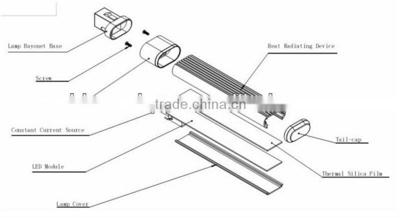 2013 new products on market led desk lamp tube with electrical outlet