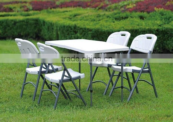 4 ft Rectangle Plastic Outdoor Folding Pool Tables,Swimming Pool Plastic Table,HY-Z123