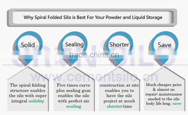 SRON Brand Small Fly Ash Silo for Sale Used for Electrical Power Station