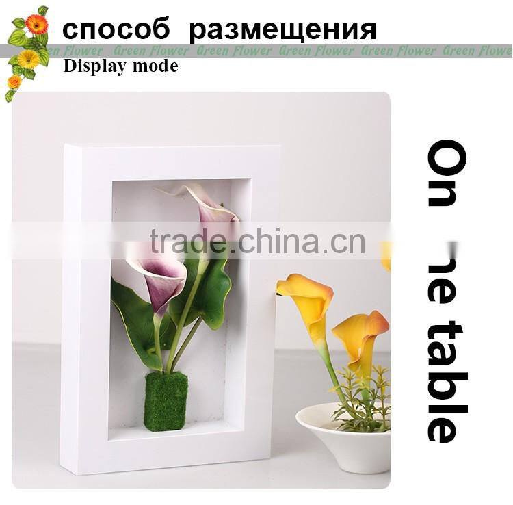 Greenflower 2016 Wholesale 3D Wall MinCalla Lily Picture Group artificial plants arts and crafts making factory Home decorations