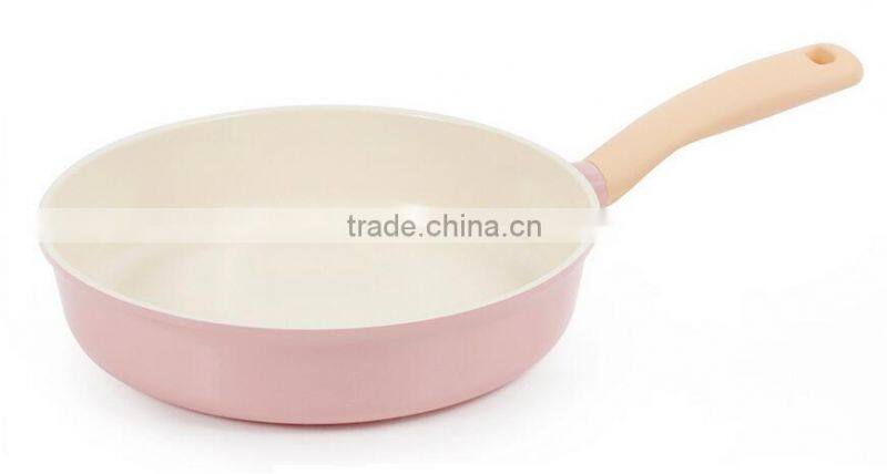 Aluminum Pressed/ Forged Ceramic Coating Roasting Pan Non Stick Frying Pan