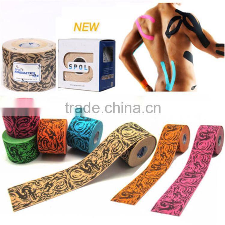 2" inch Bulk Roll Waterproof printed sports tape