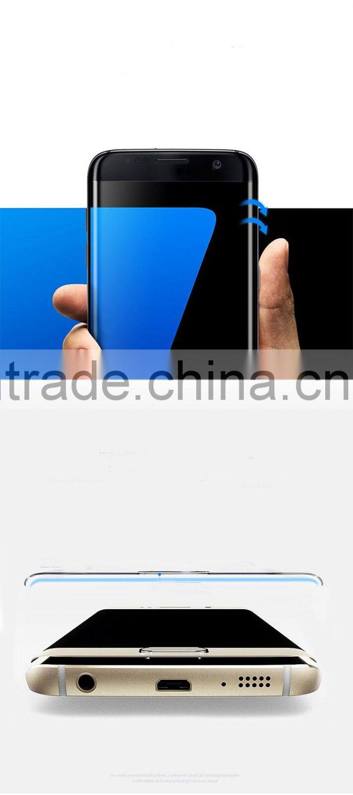 All colors screen protector for s7 edge curved tempered glass cover phone edge