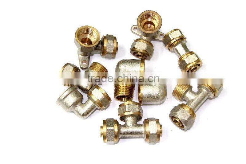 Brass compression fittings male threaded elbow/1216mm brass elbow for pex/al/pex pipes