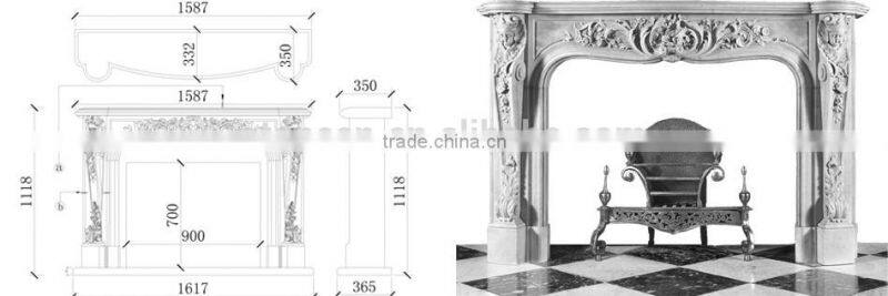 White Marble Fireplace Mantel Japanese Style Fireplace