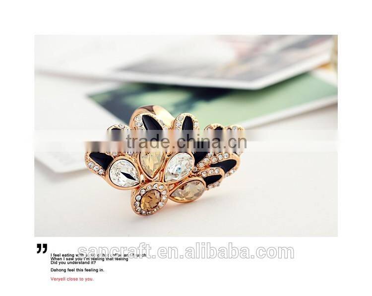 Exaggerated kundan ladies finger gold design fashion ring finger rings photos