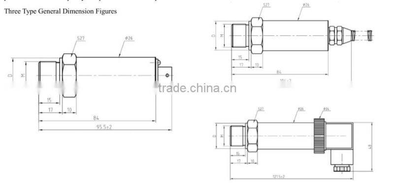 OEM piezoresistive pressure transducer 1/2 npt