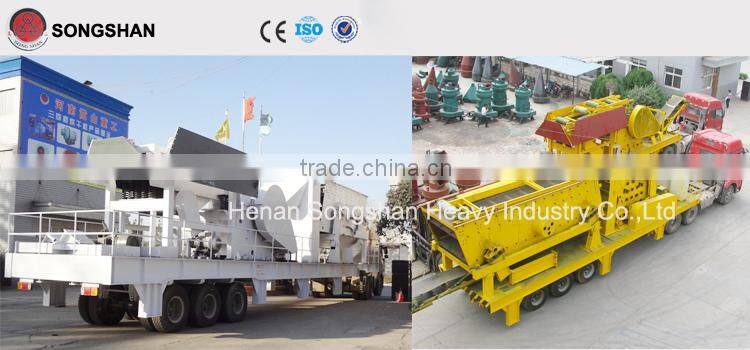 Movable crusher , Tire type mobile crusher plant