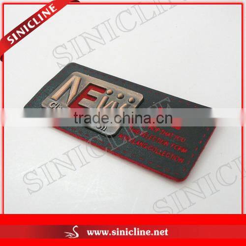 Sinicline Heart Shape Rubber Label for Garment with Ball Chain