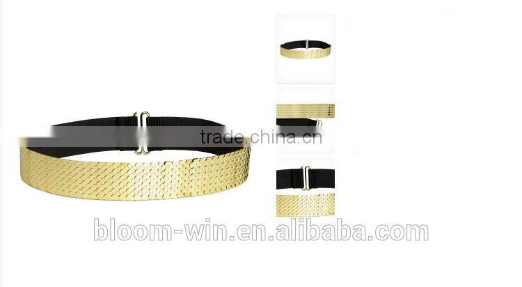 Elegant metal belt elastic belt for lady wholesale