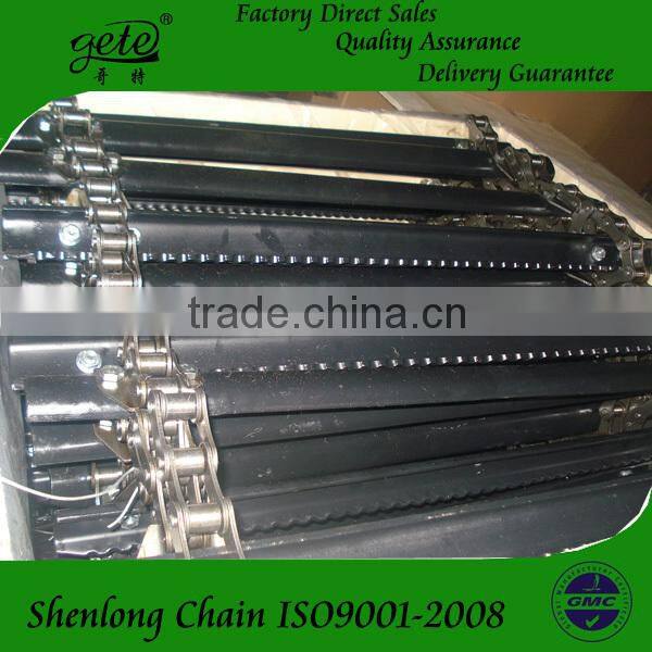 agricultural feeder house chain A557 with chorme pin and every 4 links fitting one black U-Slat