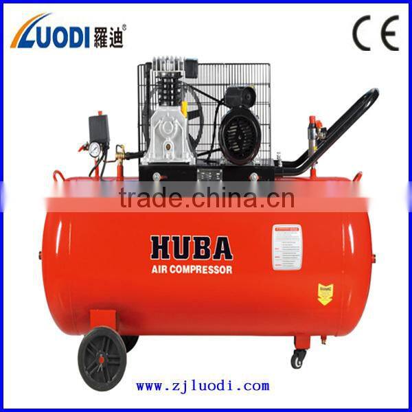 150L high pressure 7.5kw/10hp portable diesel engine piston belt driven air compresso