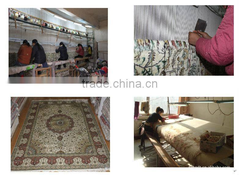 oriental handmade silk round carpet