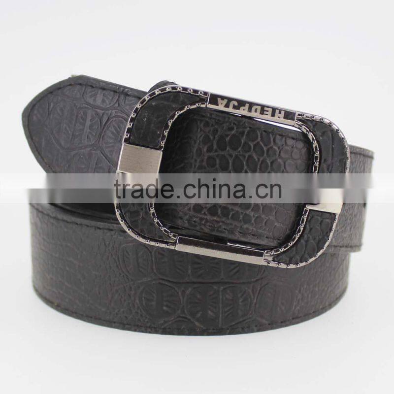 2015 new arrive designer man COROCO PU leather belt for jeans with shiny metal rivet accessories
