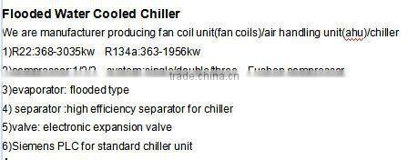 Flooded water cooled chiller/heat pump