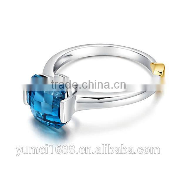 One Single Stone Engagement Ring 925 Sterling Silver With Rhodium Plated