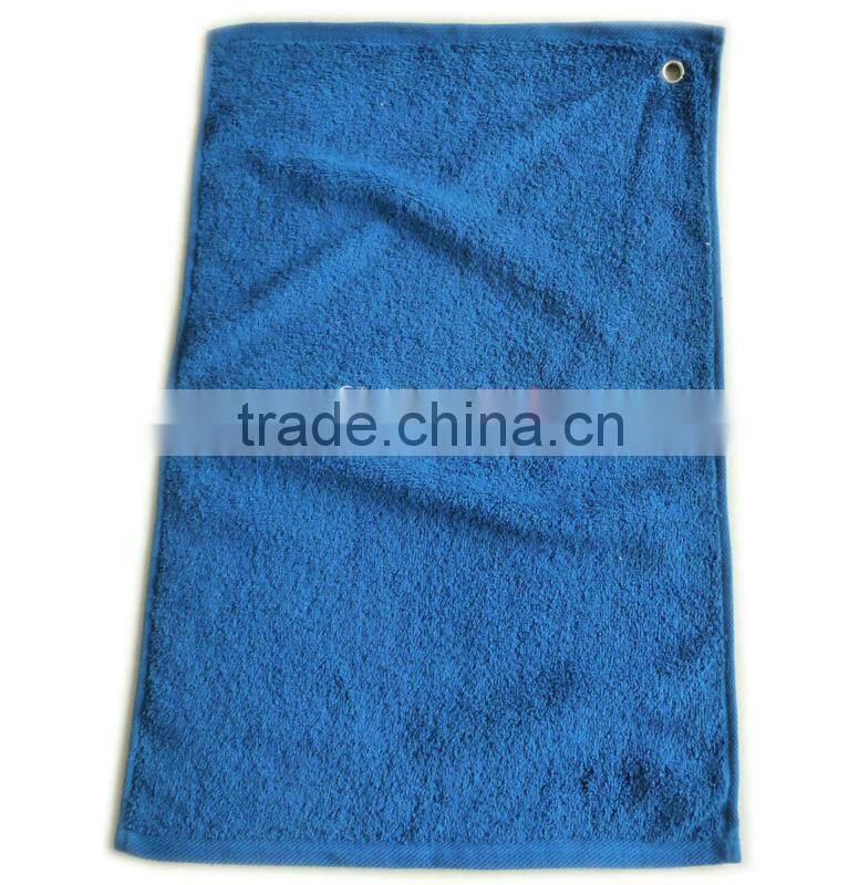 terry cotton navy golf towels with embroidery