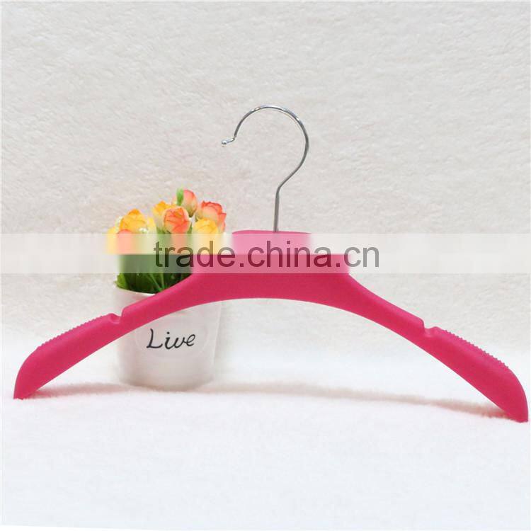 Colorful plastic baby clothes hanger for kids clothes