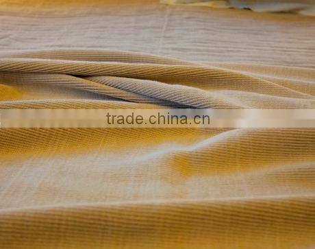 Corrugated linen cotton fabric