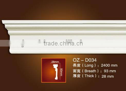 Pu frame gypsum molding