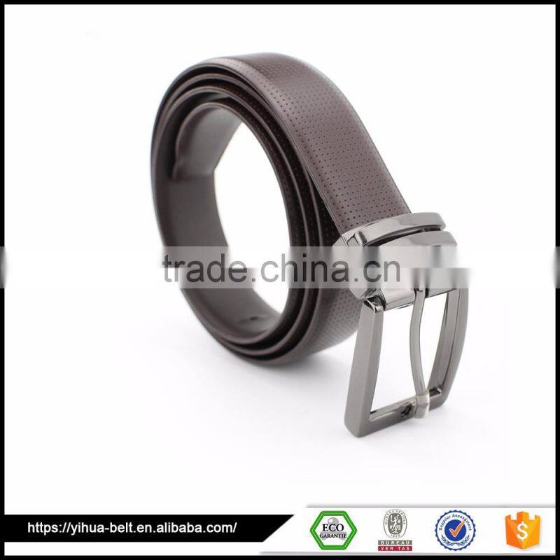 factory price men's brand leather belt with little hole decorative