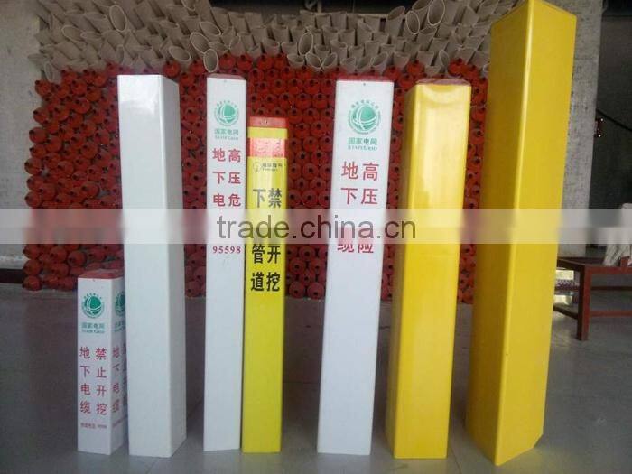 Square tube Protect Cable Warning Marking Piles with various sizes