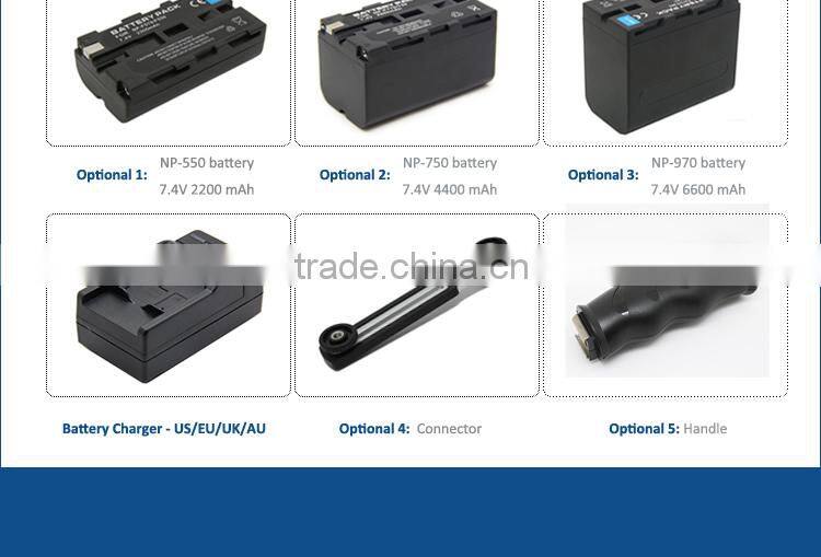 36W 6000K 12 big led bulbs LED camcorder light with battery and remote control