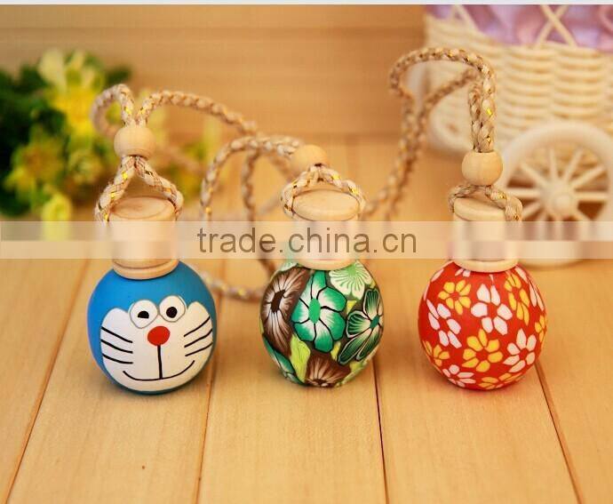 Factory direct sale new style hanging car perfume bottles with wooden cap